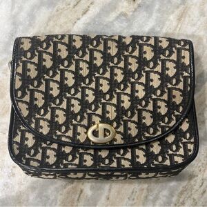 Authentic Vintage Christian Dior Trotter in Black & Cream Monogram